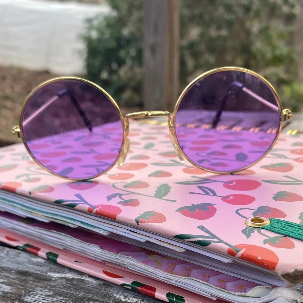 Round Purple Sunglasses